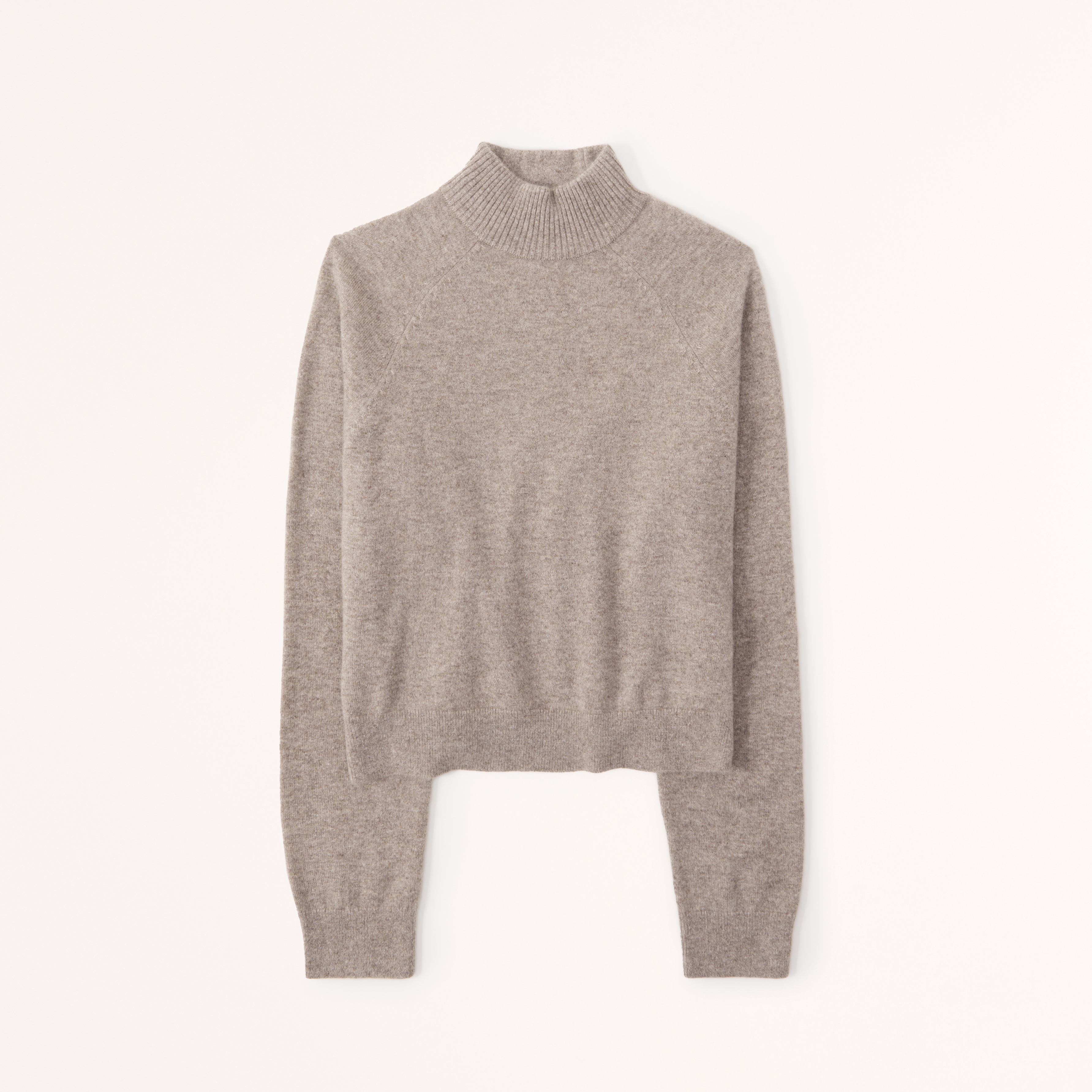 Abercrombie & Fitch Cashmere Wedge Mockneck Sweater In Black