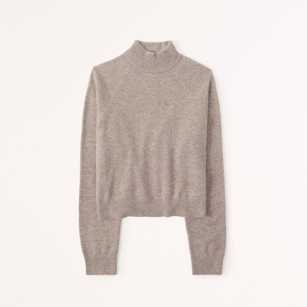Cashmere Wedge Mockneck Sweater
