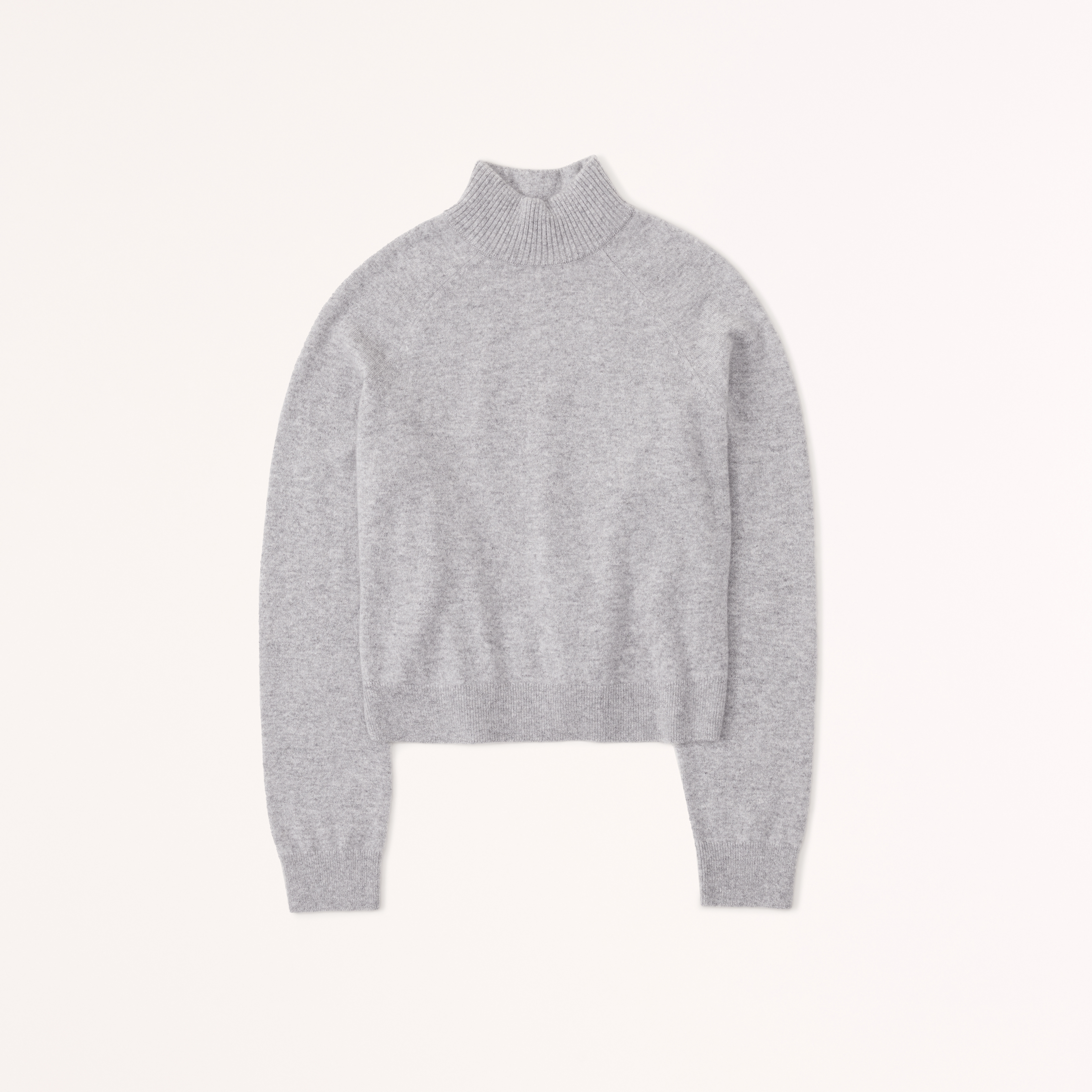 Abercrombie & Fitch Cashmere Mockneck Sweater In Gray