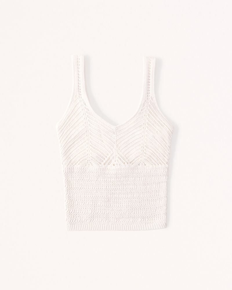 Shelley Stretch Ribbed Crop Top - White