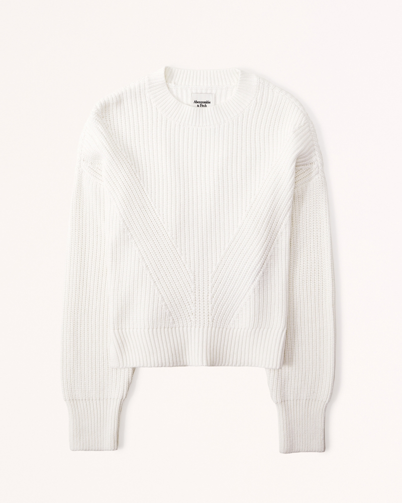 Women's Ribbed Classic Crew Sweater | Women's Clearance | Abercrombie.com