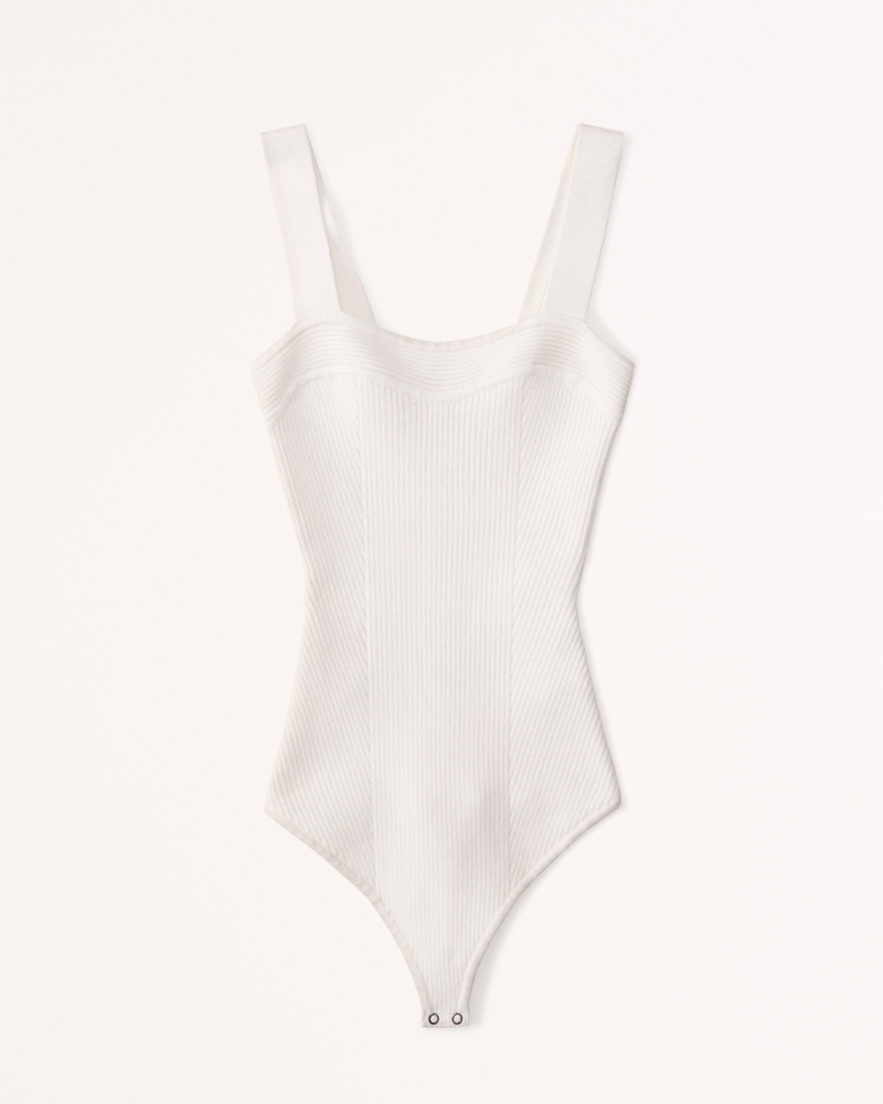 Women's Ribbed Sweater Sweetheart Bodysuit | Women's Tops | Abercrombie.com