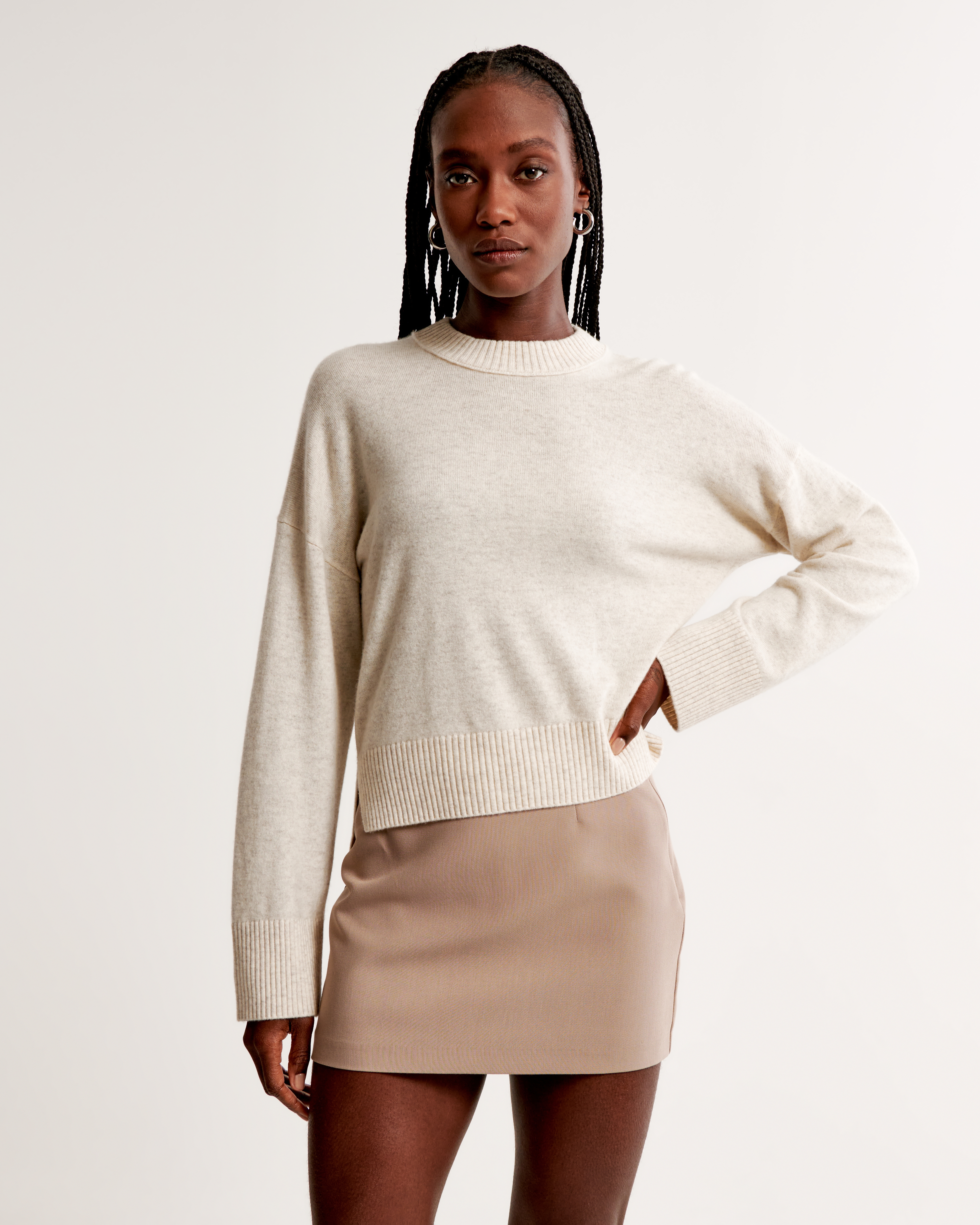 Cream sweater women's hotsell