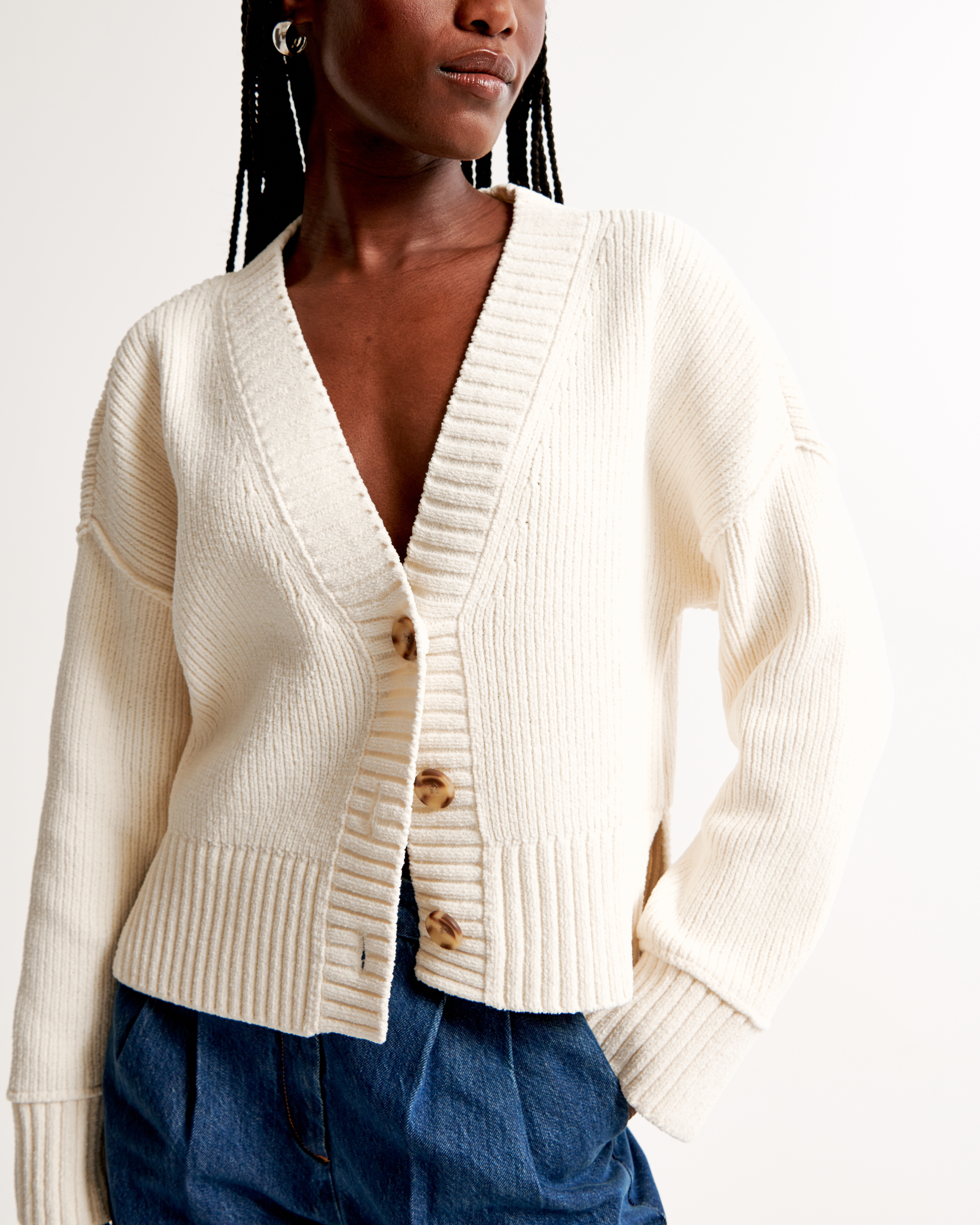 Chenille 2025 button cardigan