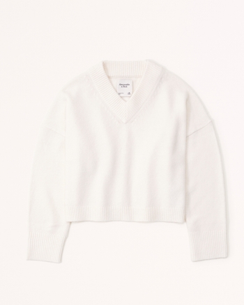 Women s Wedge V Neck Sweater Women s Clearance Abercrombie
