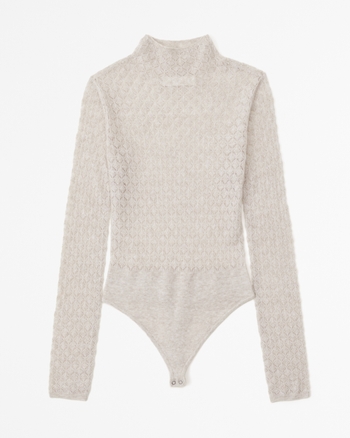 Merino Wool-Blend Pointelle Bodysuit from Abercrombie & Fitch - $26.97