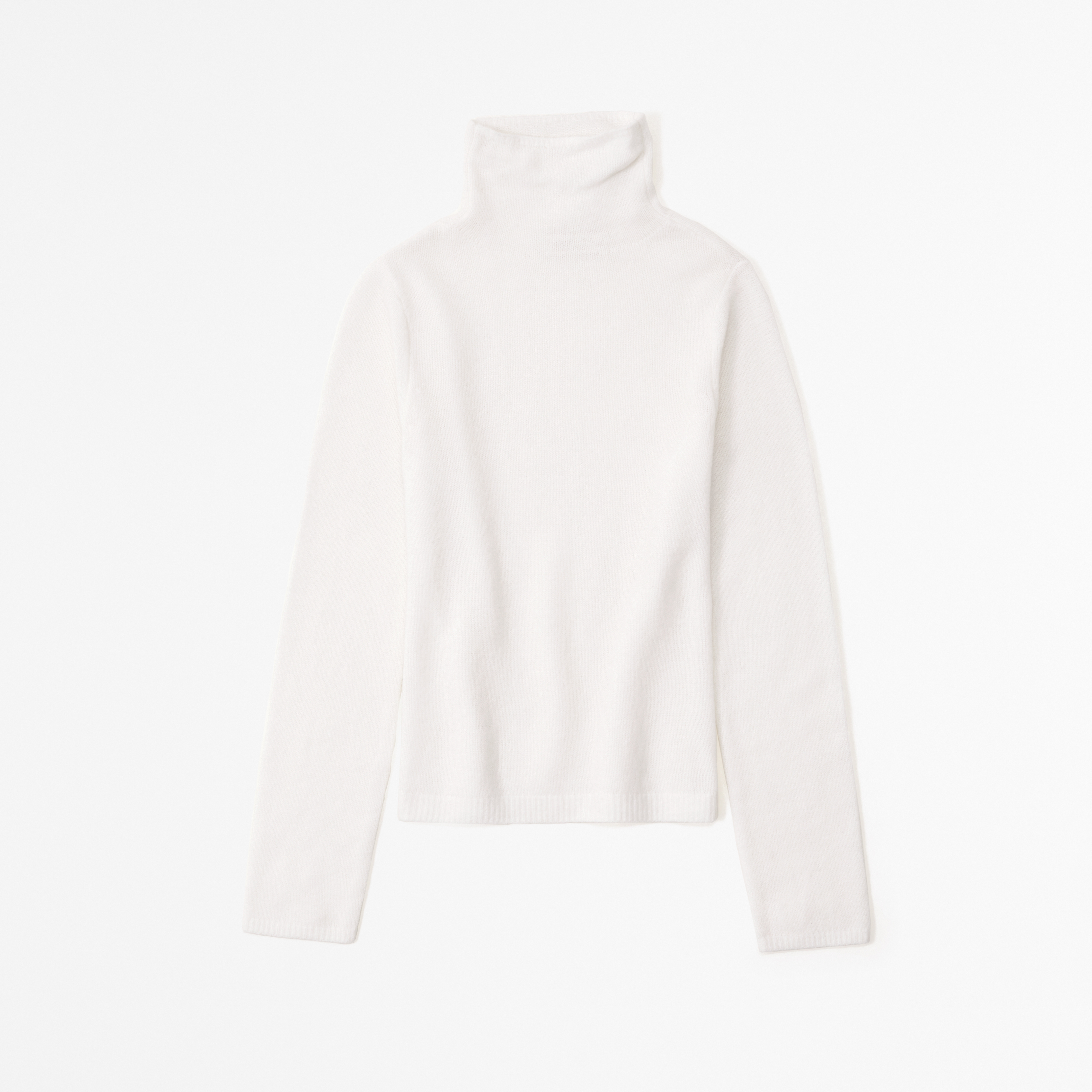 Женский свитер Abercrombie & Fitch Merino Wool-Blend Turtleneck, цвет: Кремовый — фото 1