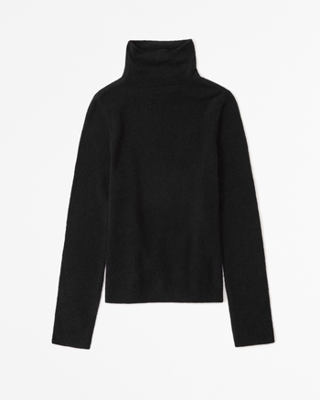 Women's Merino Wool-Blend Turtleneck Sweater Women's Tops