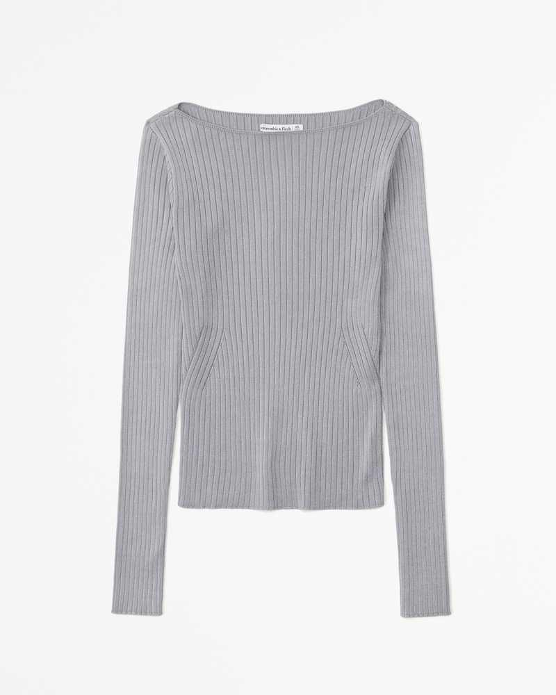 Women's Glossy Slash Sweater Top, Women's Sale