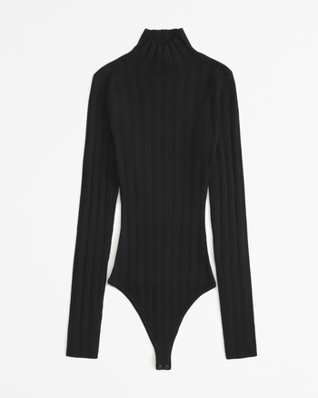 Womens black turtleneck bodysuit new arrivals
