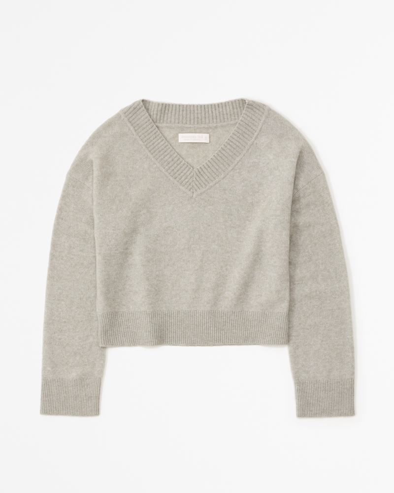 Women\'s Merino Wool-Blend V-Neck Sweater | Women\'s Clearance