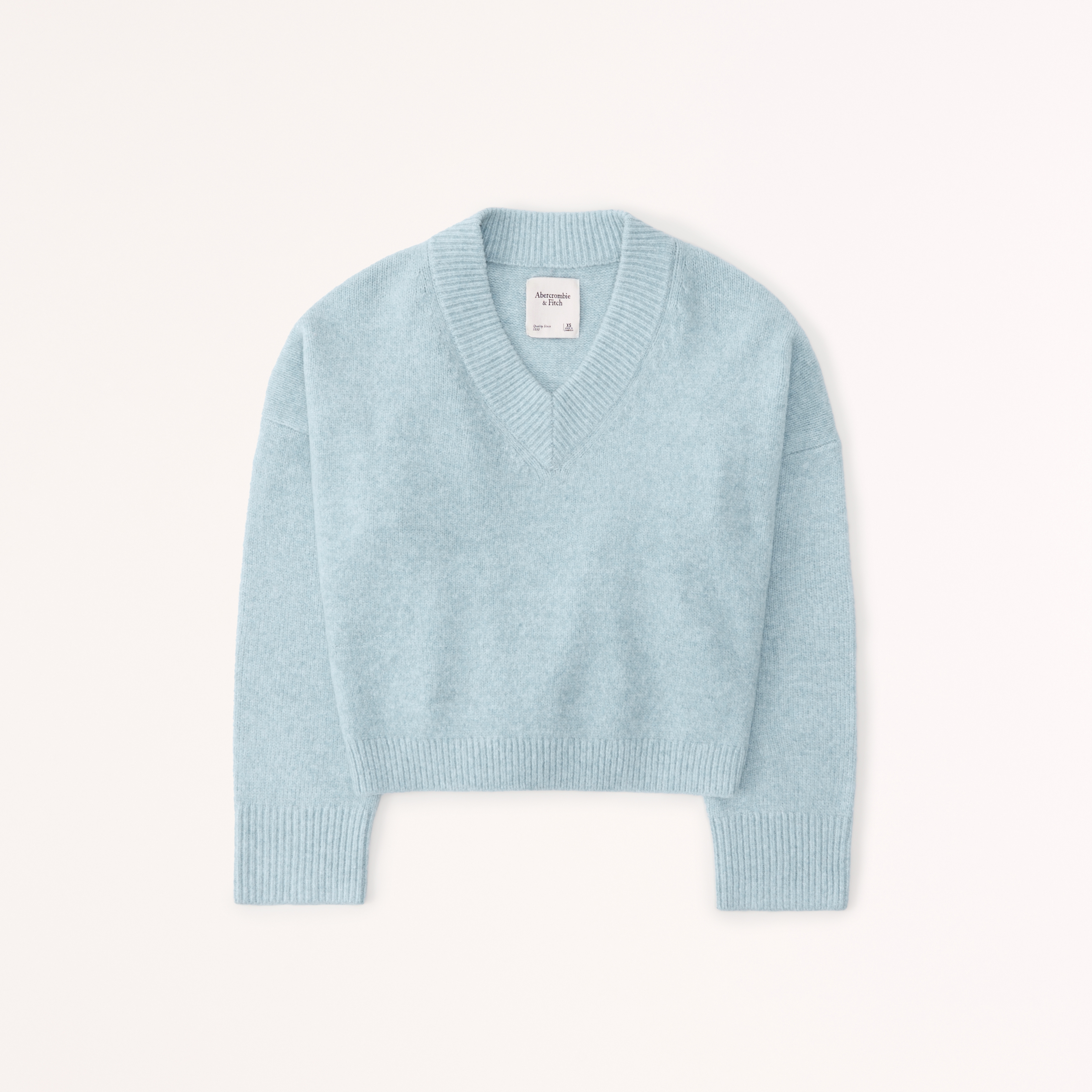 Женский свитер Abercrombie & Fitch Wedge V-Neck, цвет: Синий — фото 1