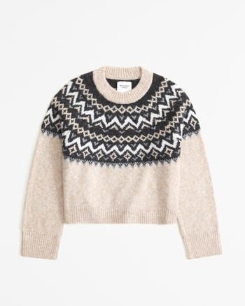 Women s Fairisle Wedge Crew Sweater Women s Clearance