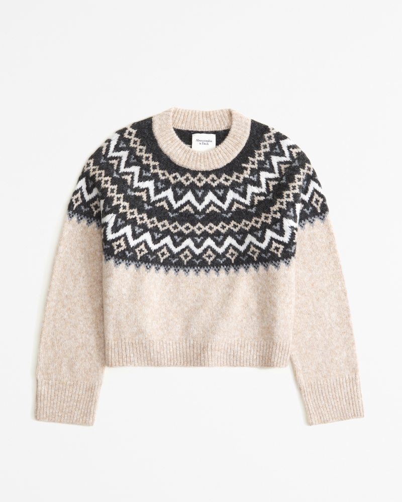 Fairisle Wedge Crew Sweater