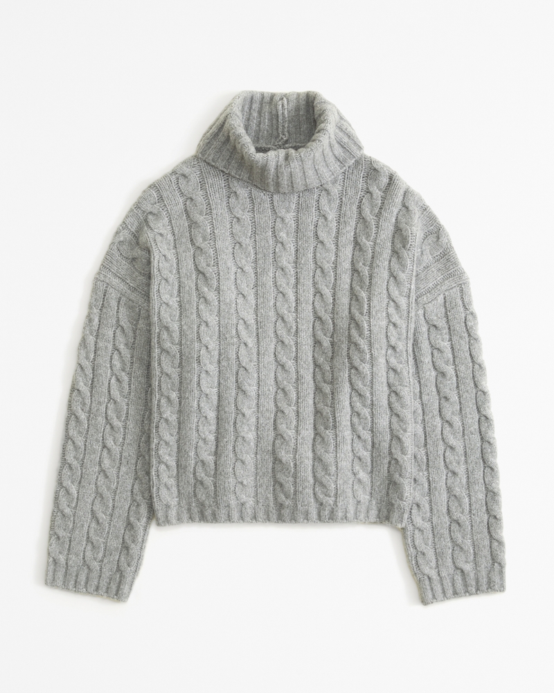 Women's Cable Wedge Turtleneck Sweater