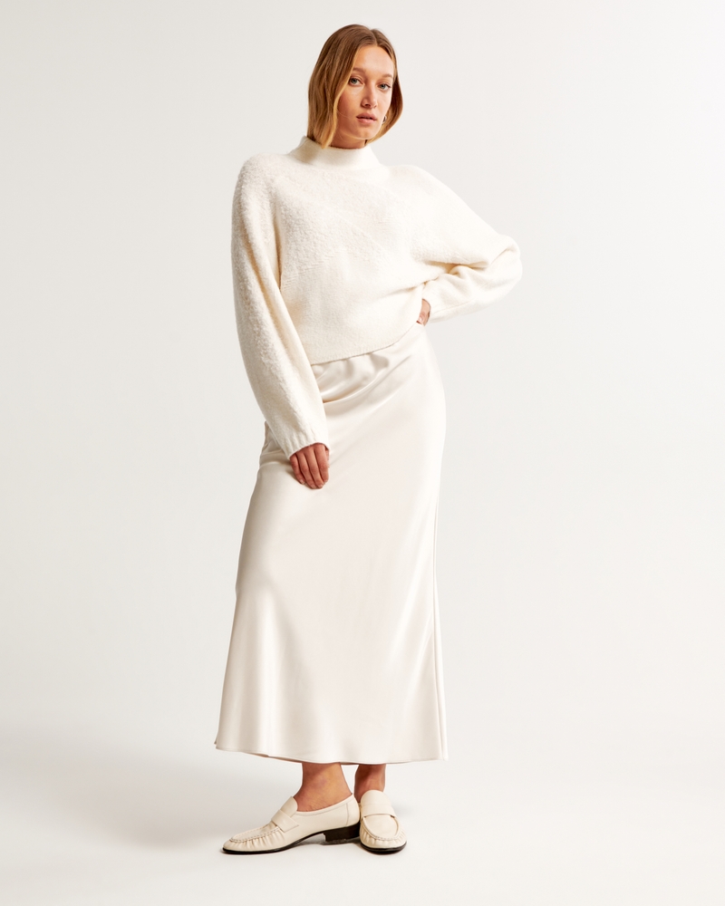 Women's Intarsia Mockneck Dolman Sweater