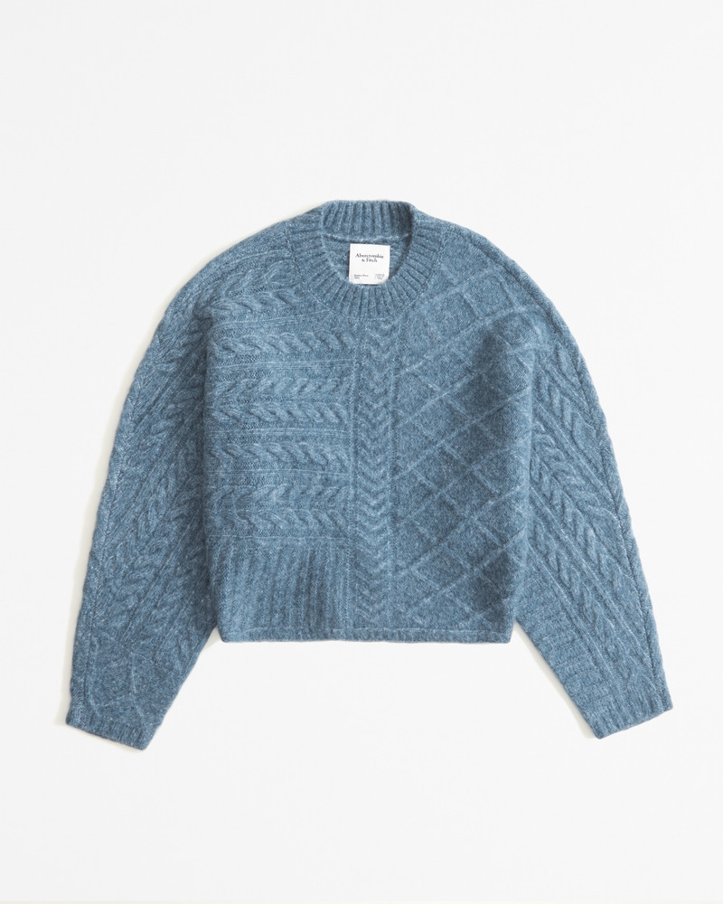 Women's Cable Crew Dolman Sweater
