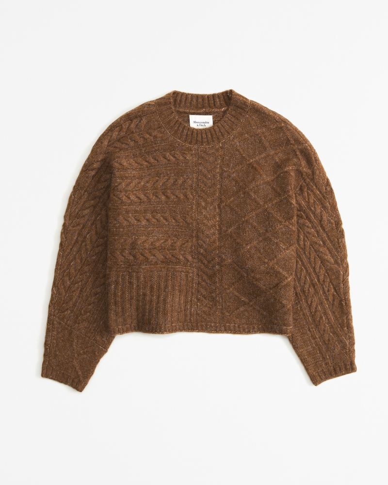 Women's Cable Crew Dolman Sweater