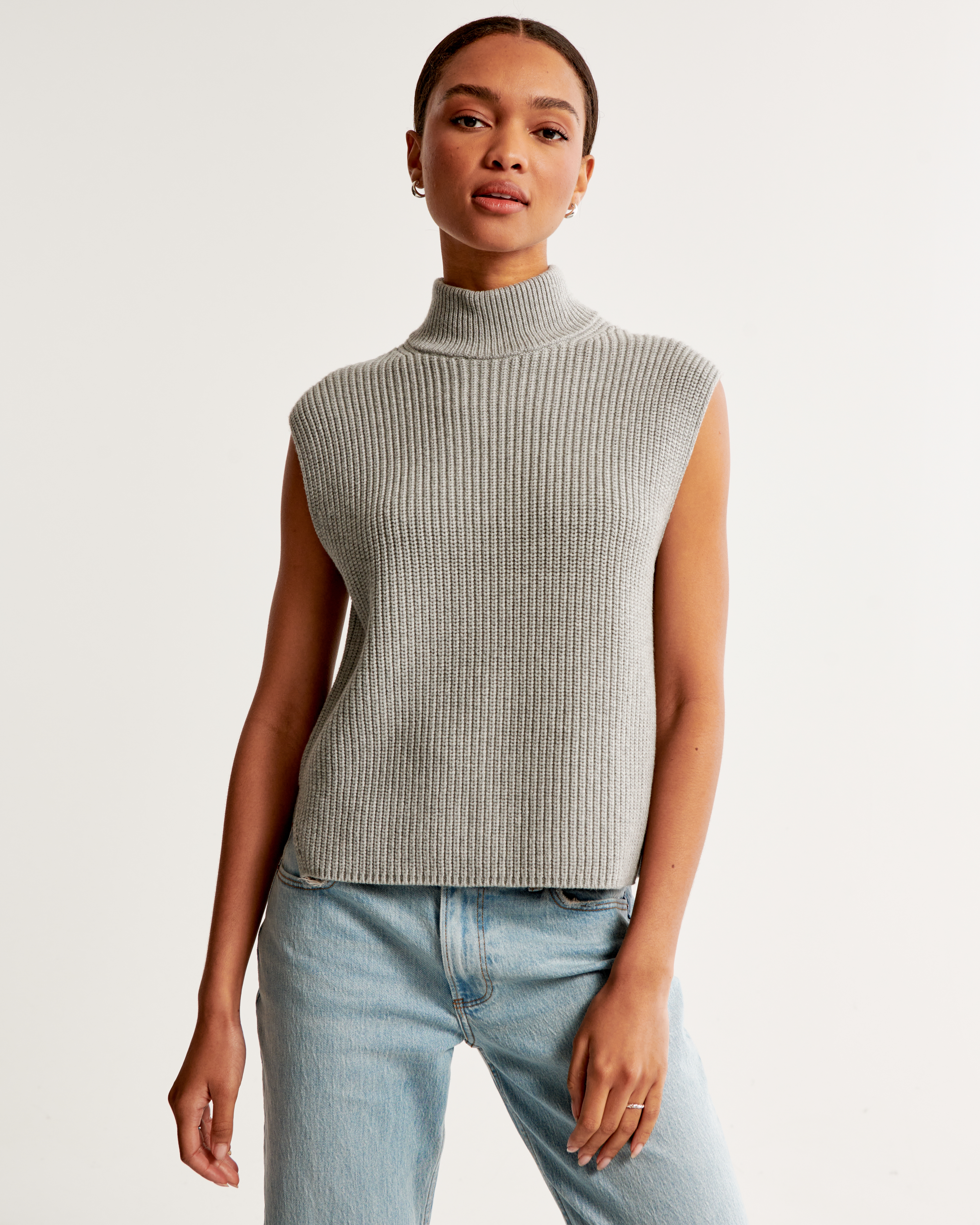 Women's Sleeveless Turtleneck Sweater | Women's Clearance