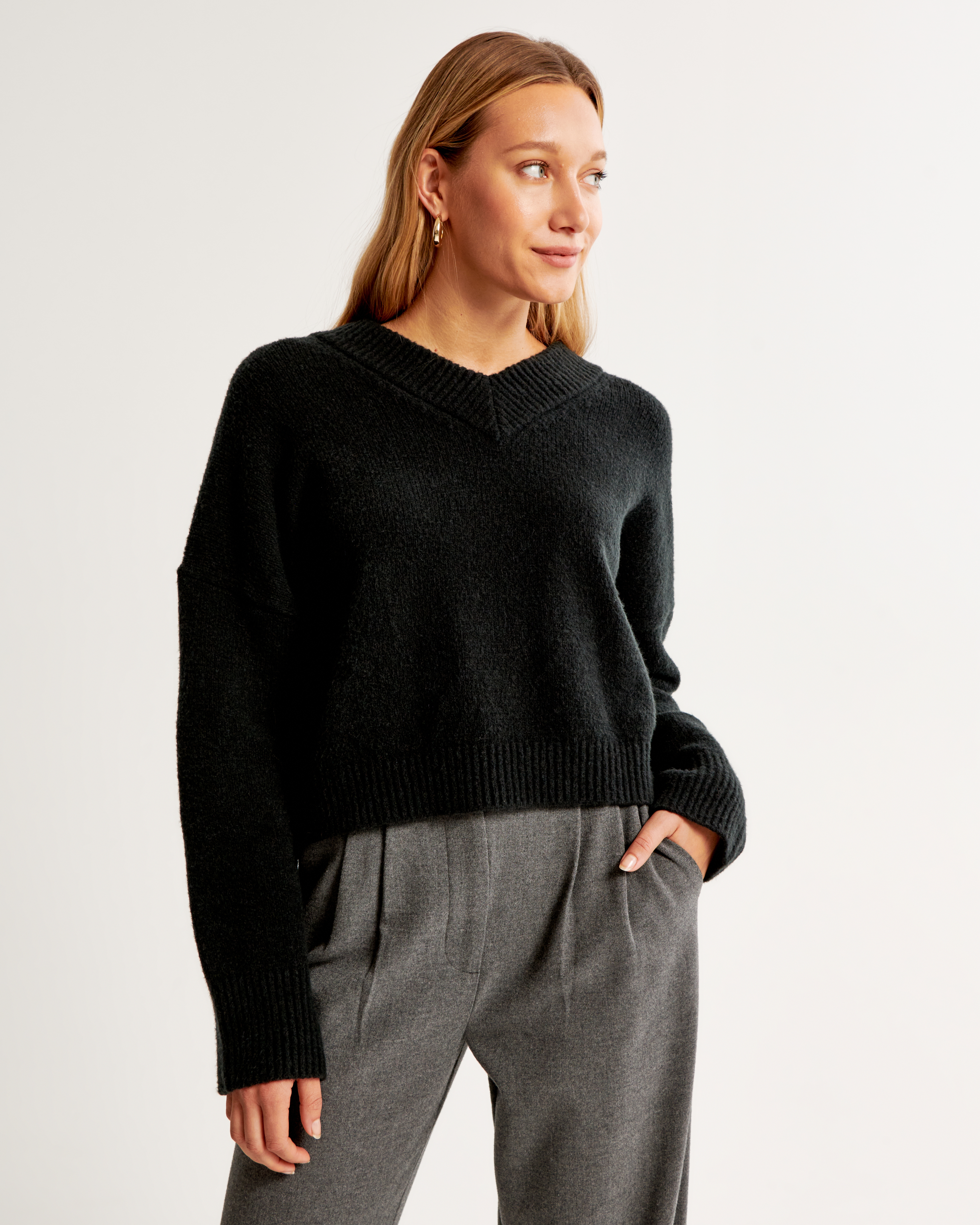 V neck sweater on sale sale