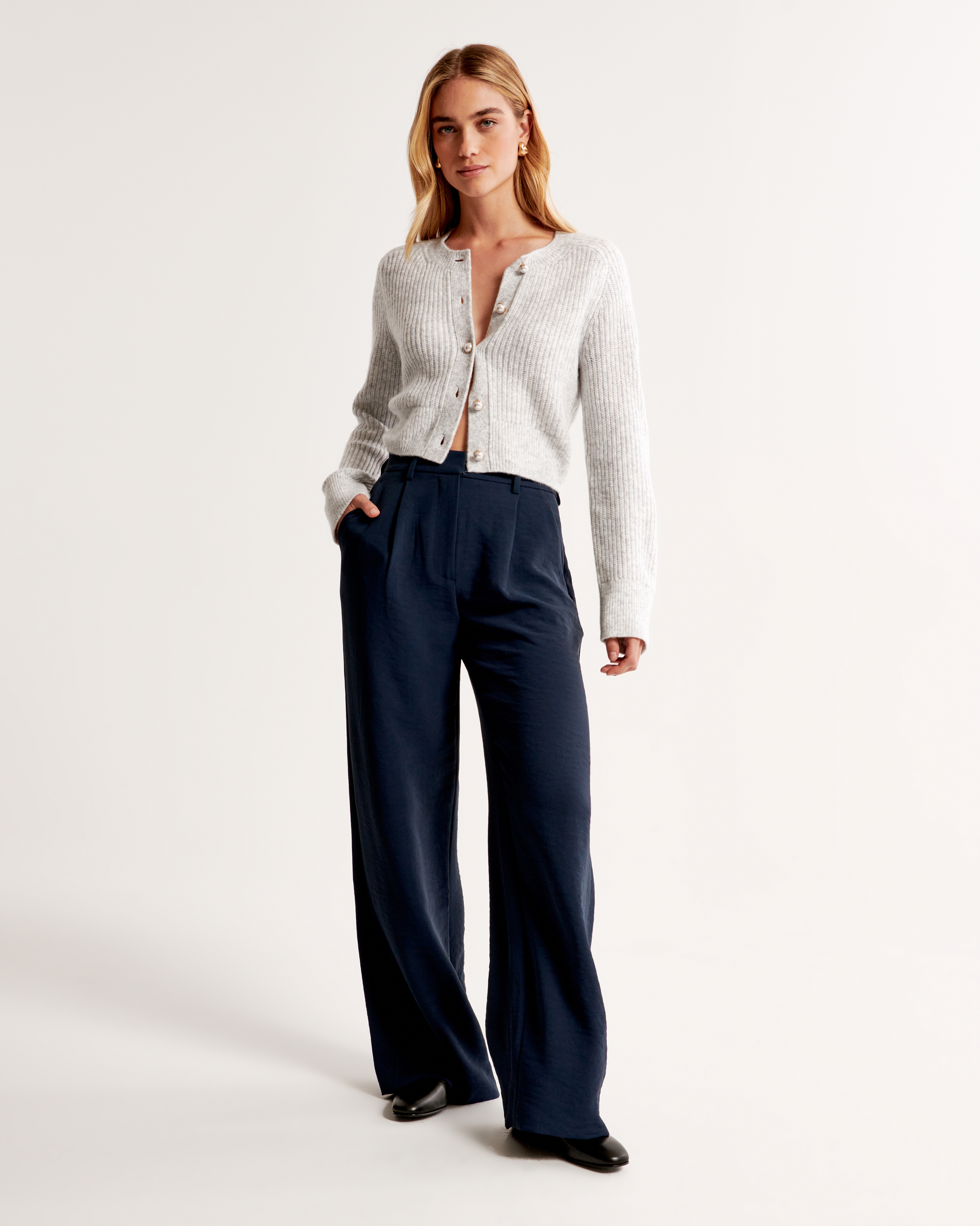 Women's Crew Pearl Button Cardigan | Women's Tops | Abercrombie.com