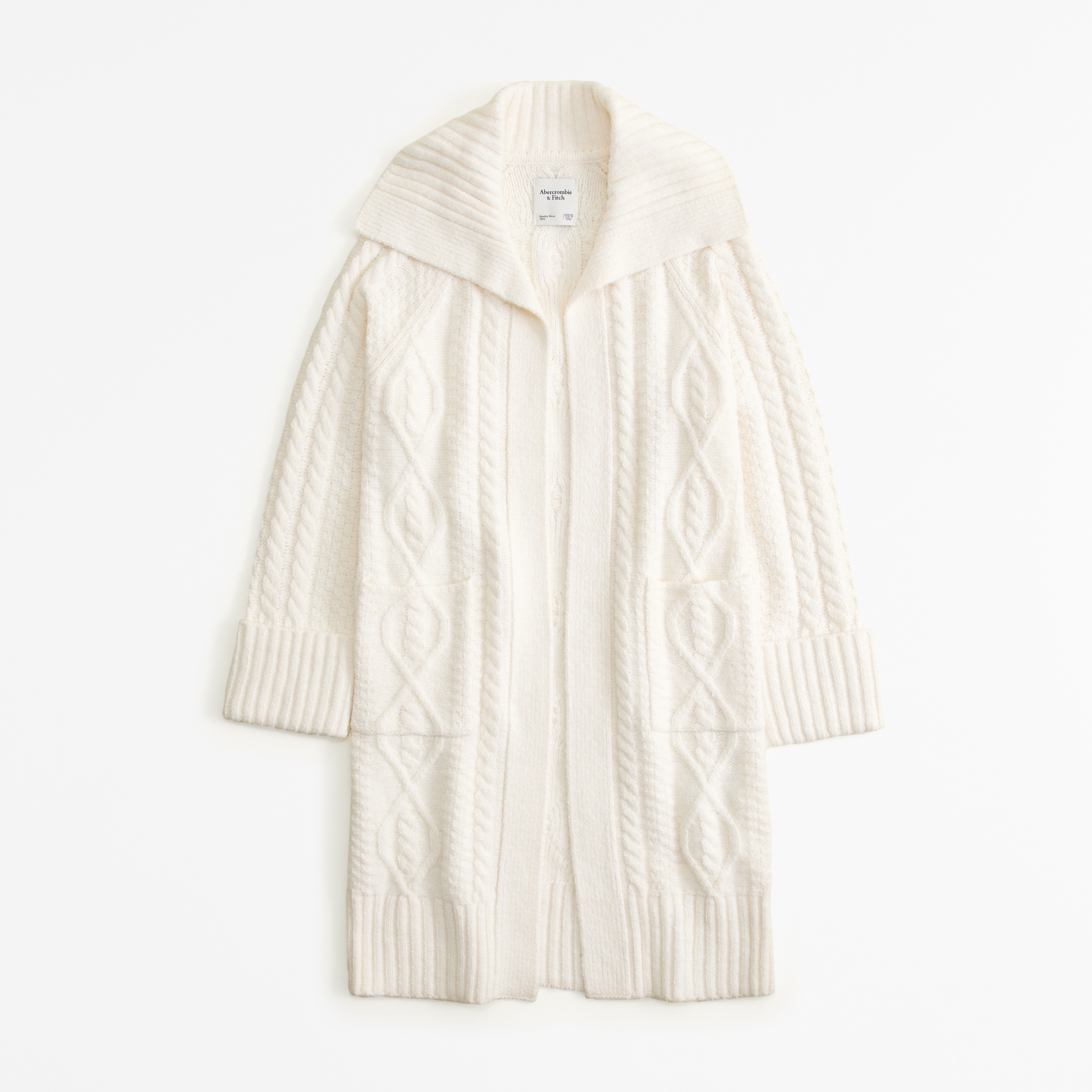 White 2025 duster sweater