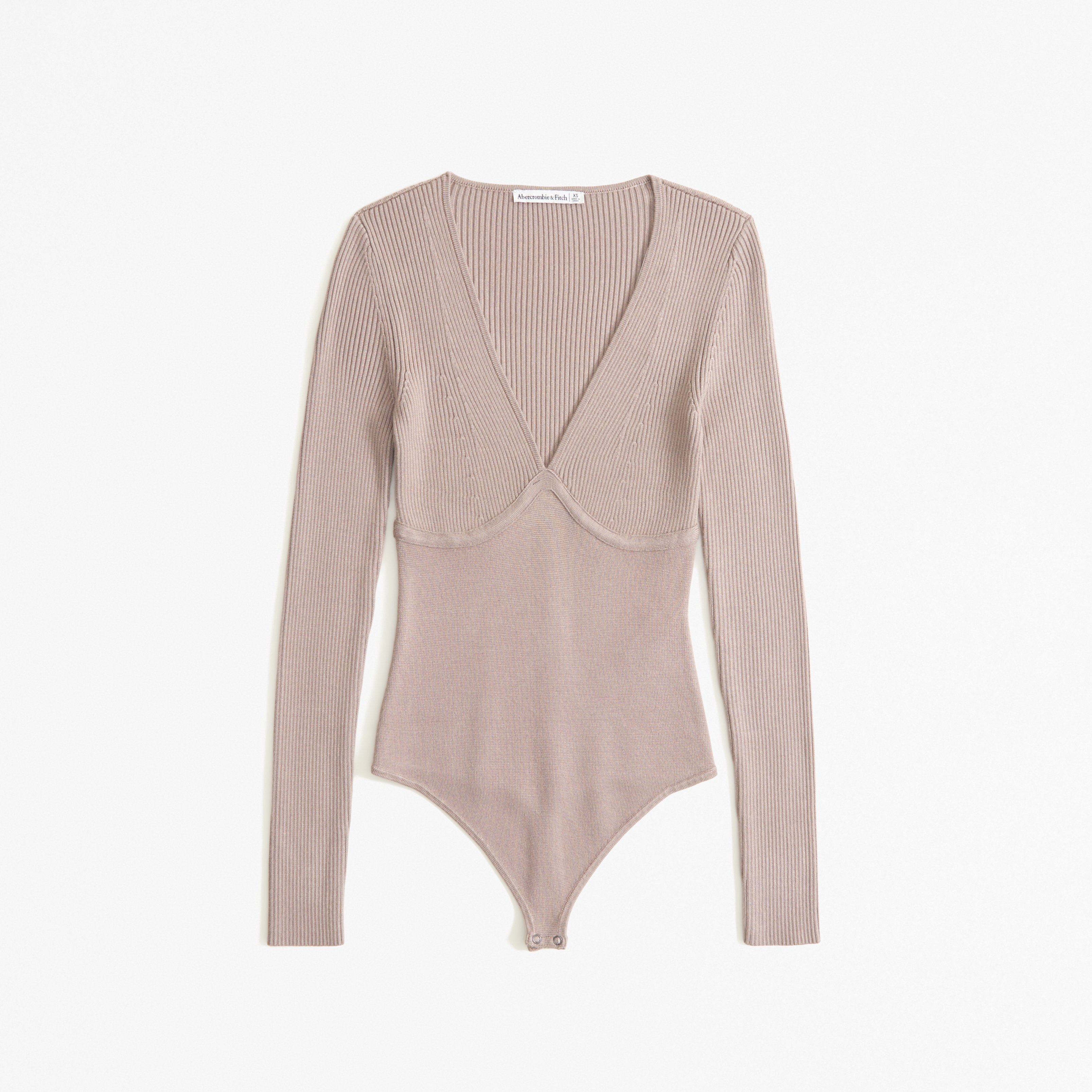 Long-Sleeve V-Neck Sweater Bodysuit