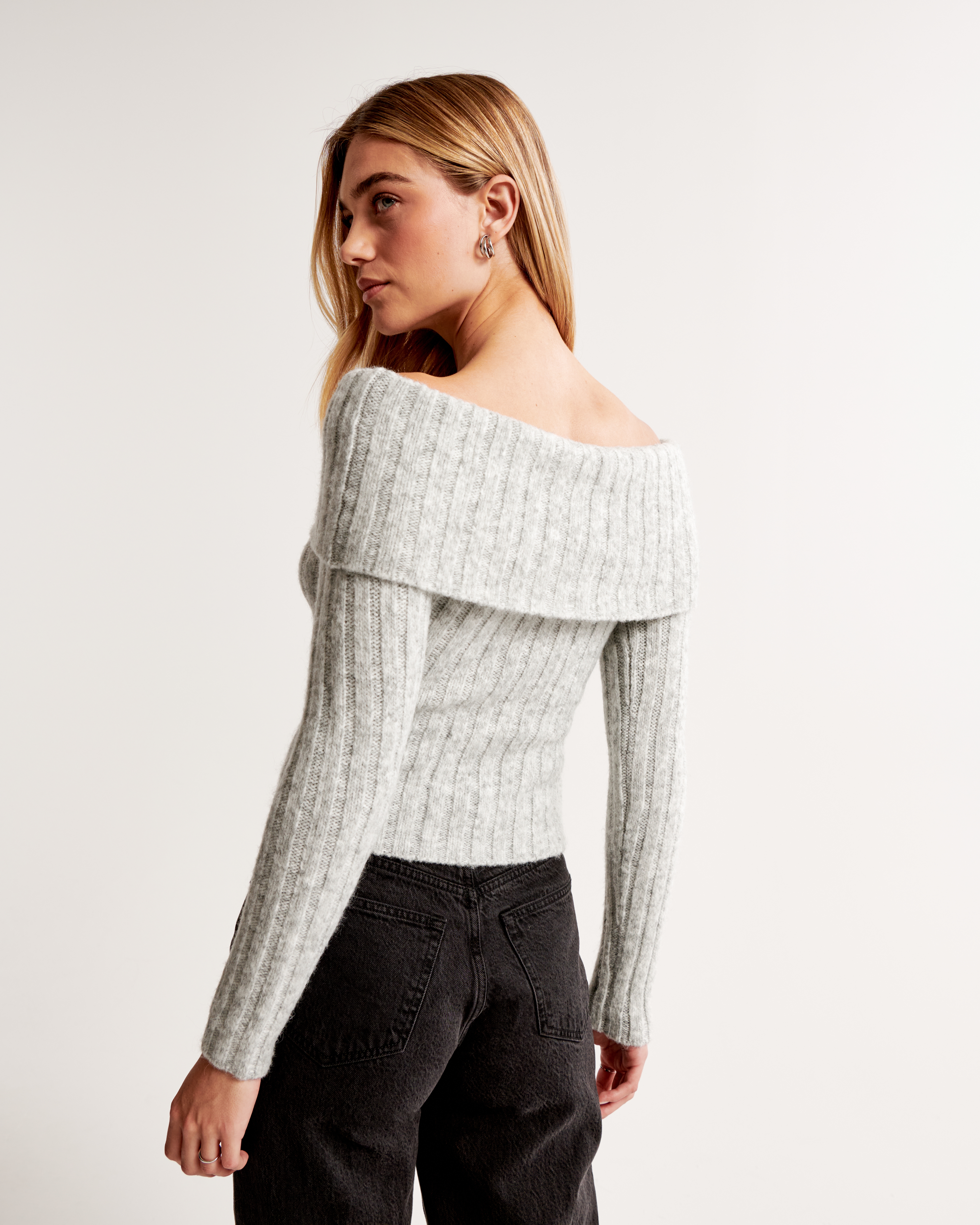 Off the shoulder online sweater tops