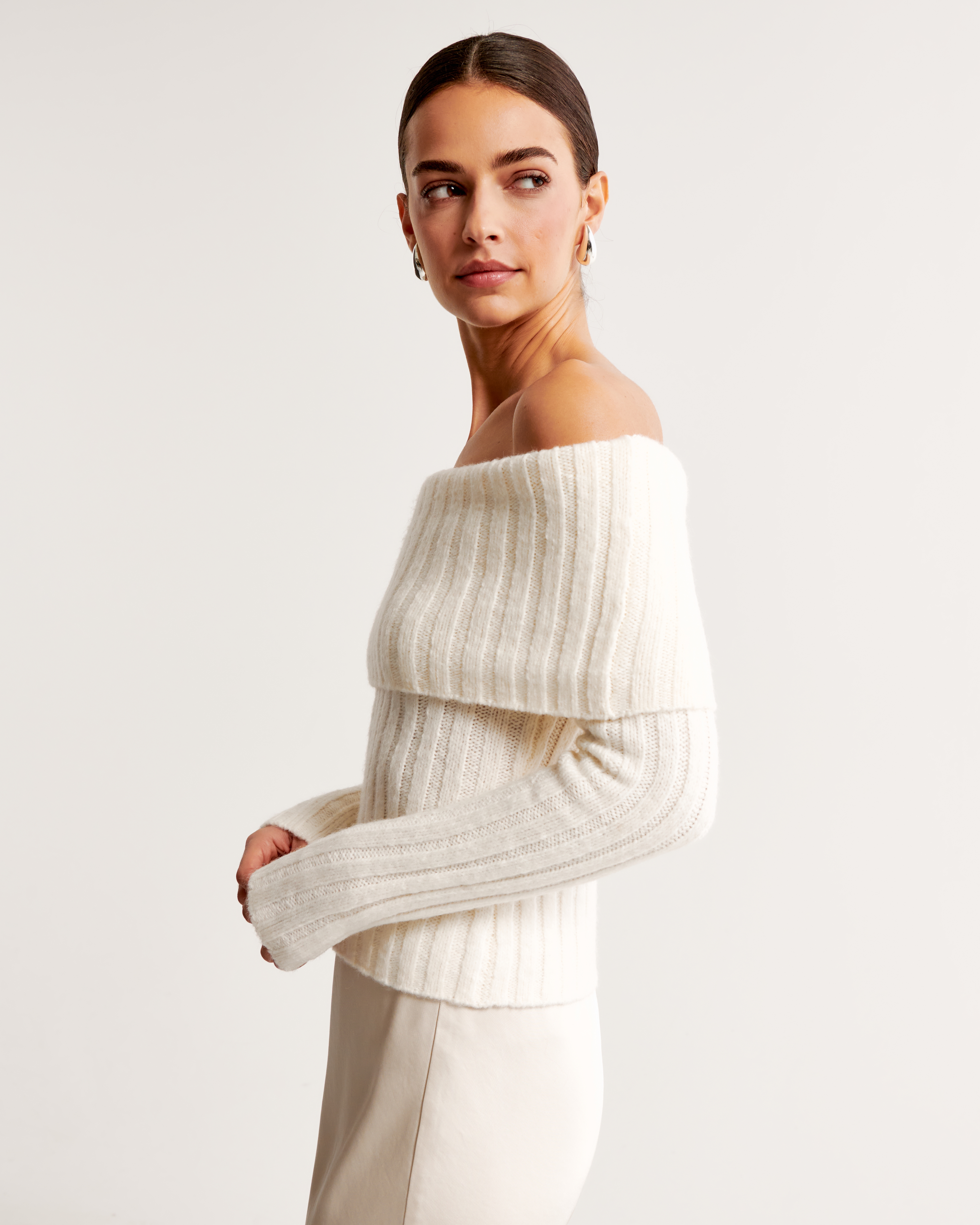 Abercrombie off the online shoulder sweater