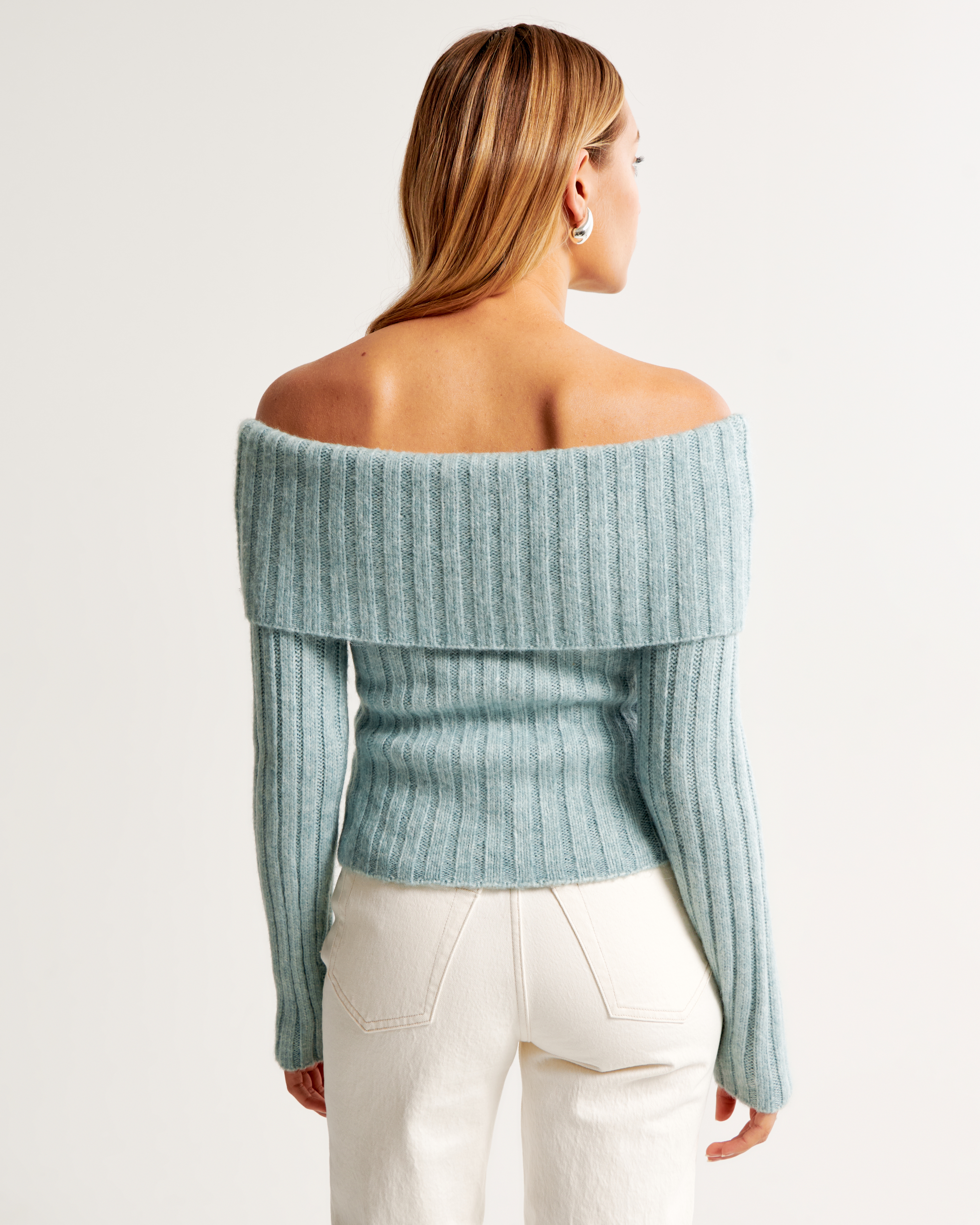 Off one shoulder online sweater