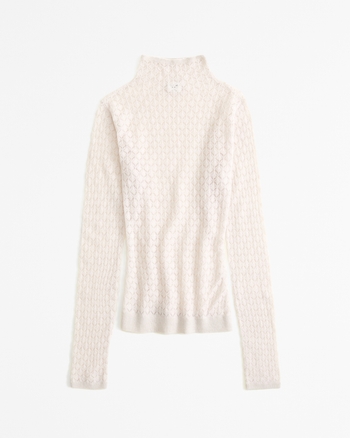 Merino Wool-Blend Pointelle Top from Abercrombie & Fitch - $70