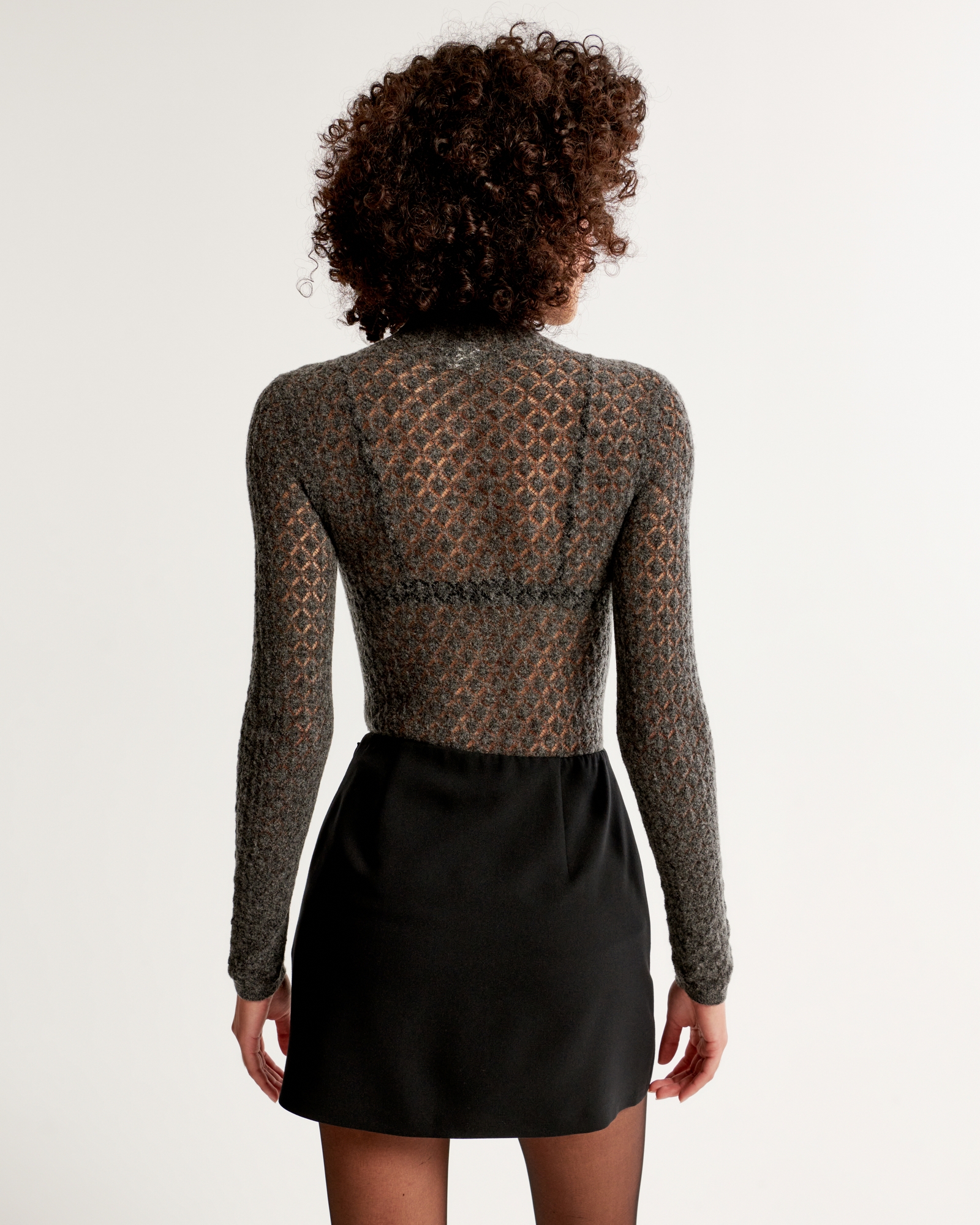 Merino Wool-Blend Pointelle Top