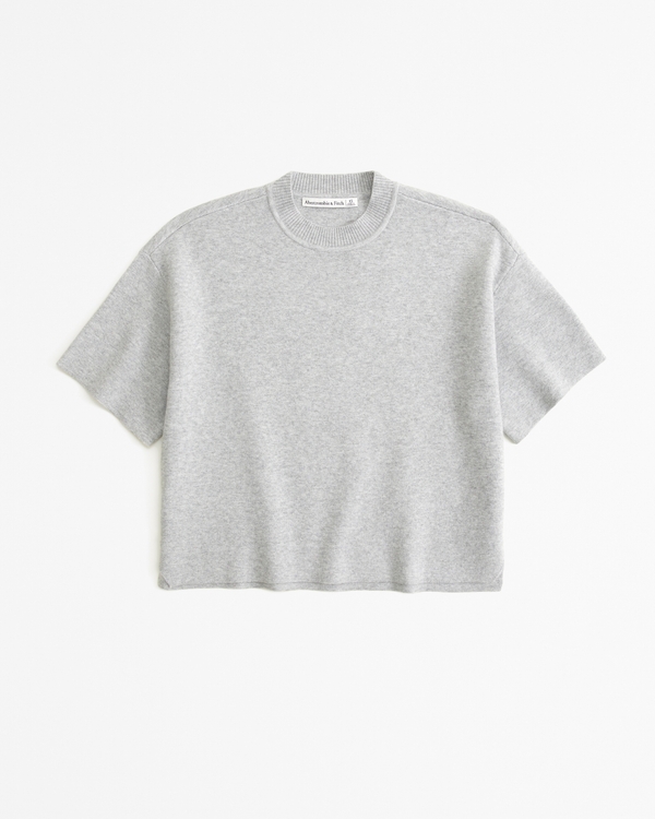 LuxeLoft Sweater Tee, Light Grey Texture