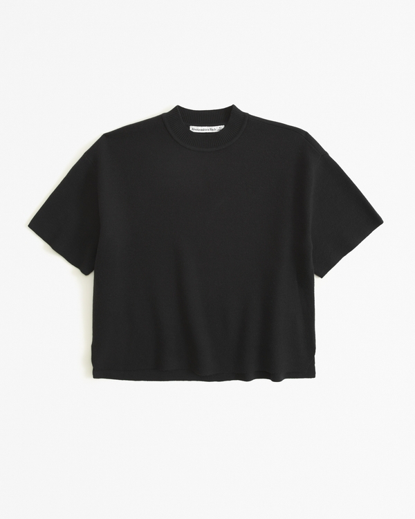 LuxeLoft Sweater Tee, Black