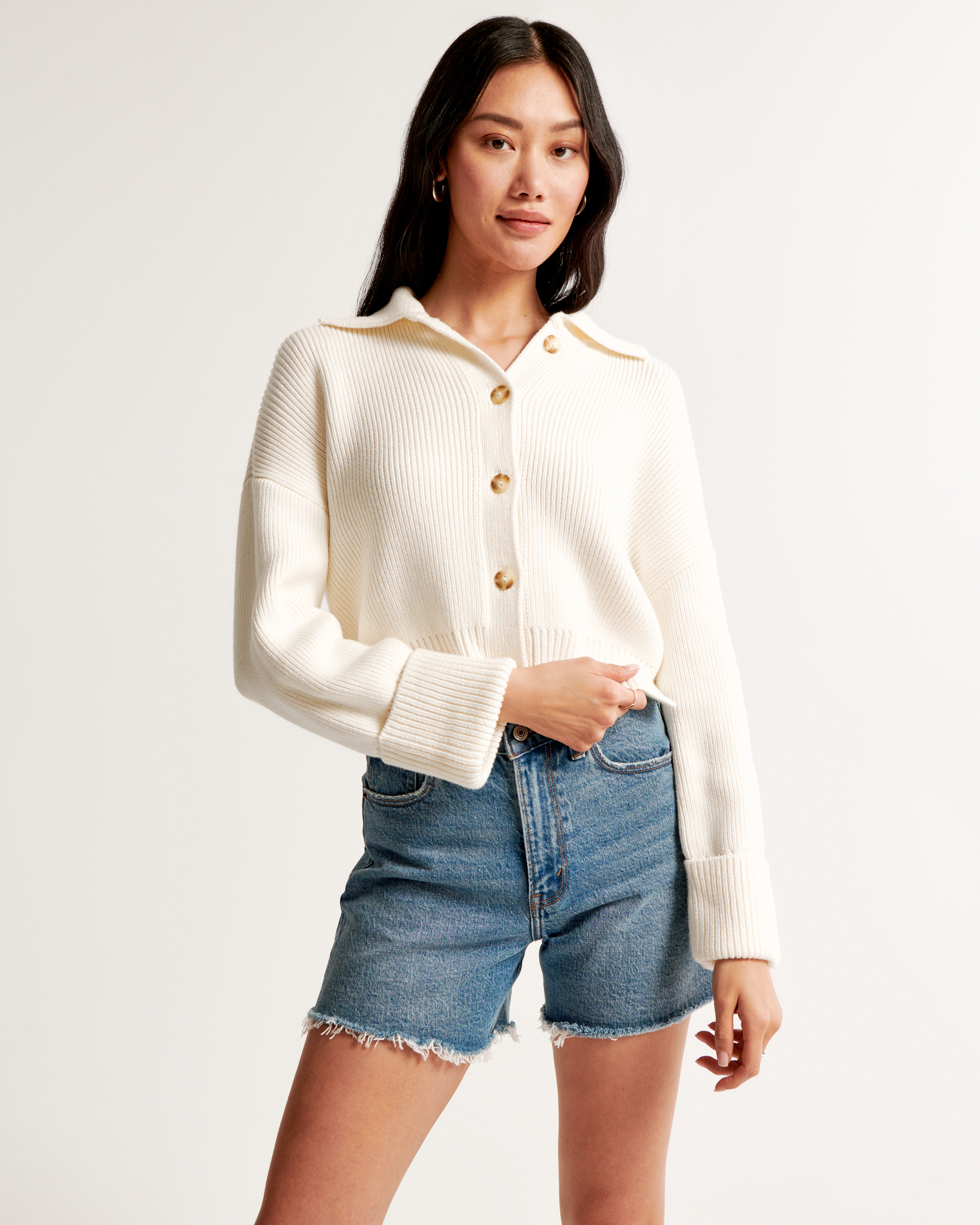 Collared on sale cardigan womens