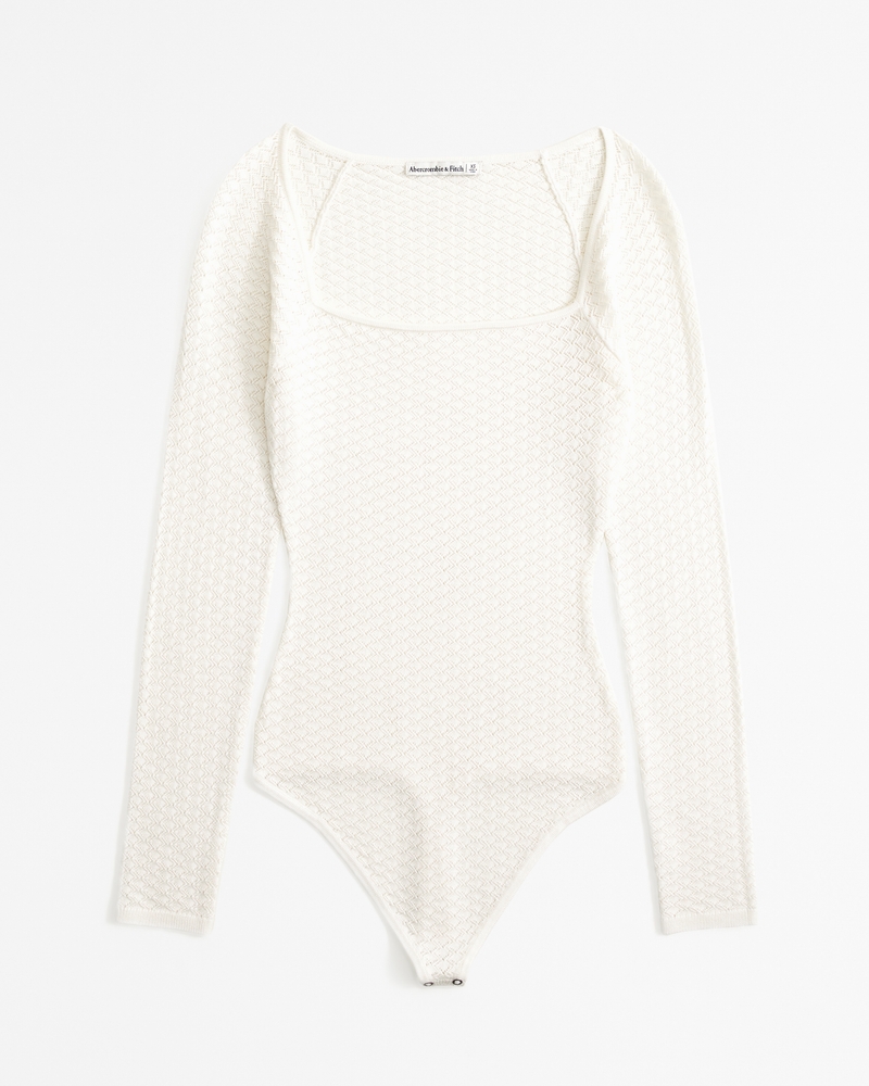 Mujer Body con diseño pointelle y cuello cuadrado Mujer Liquidación