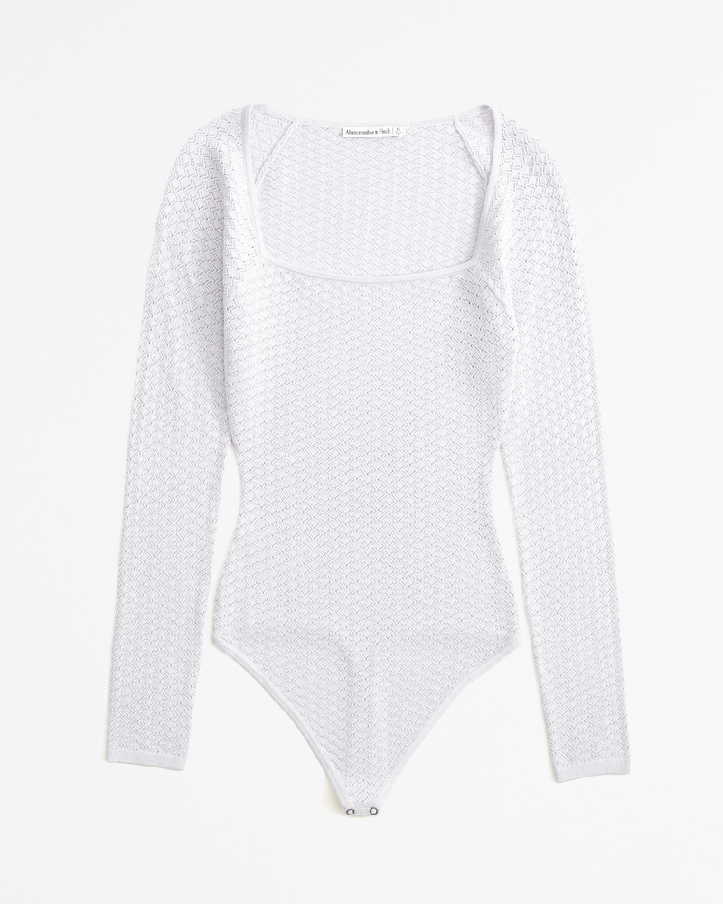 Buy Missguided Hook and Eye Square Neck Bodysuit - White