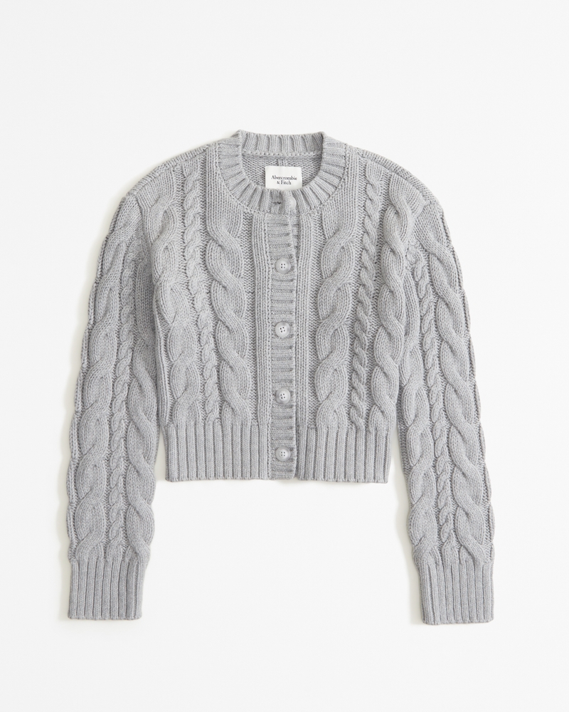 Cable Short Cardigan