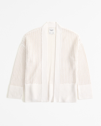 海外最新 Non-Closure Stitch Mesh Women's Cardigan Clearance Women's | トップス