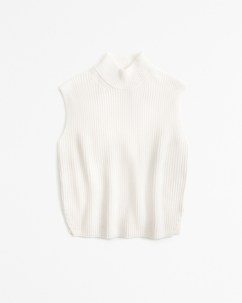 Black turtleneck sleeveless sweater store