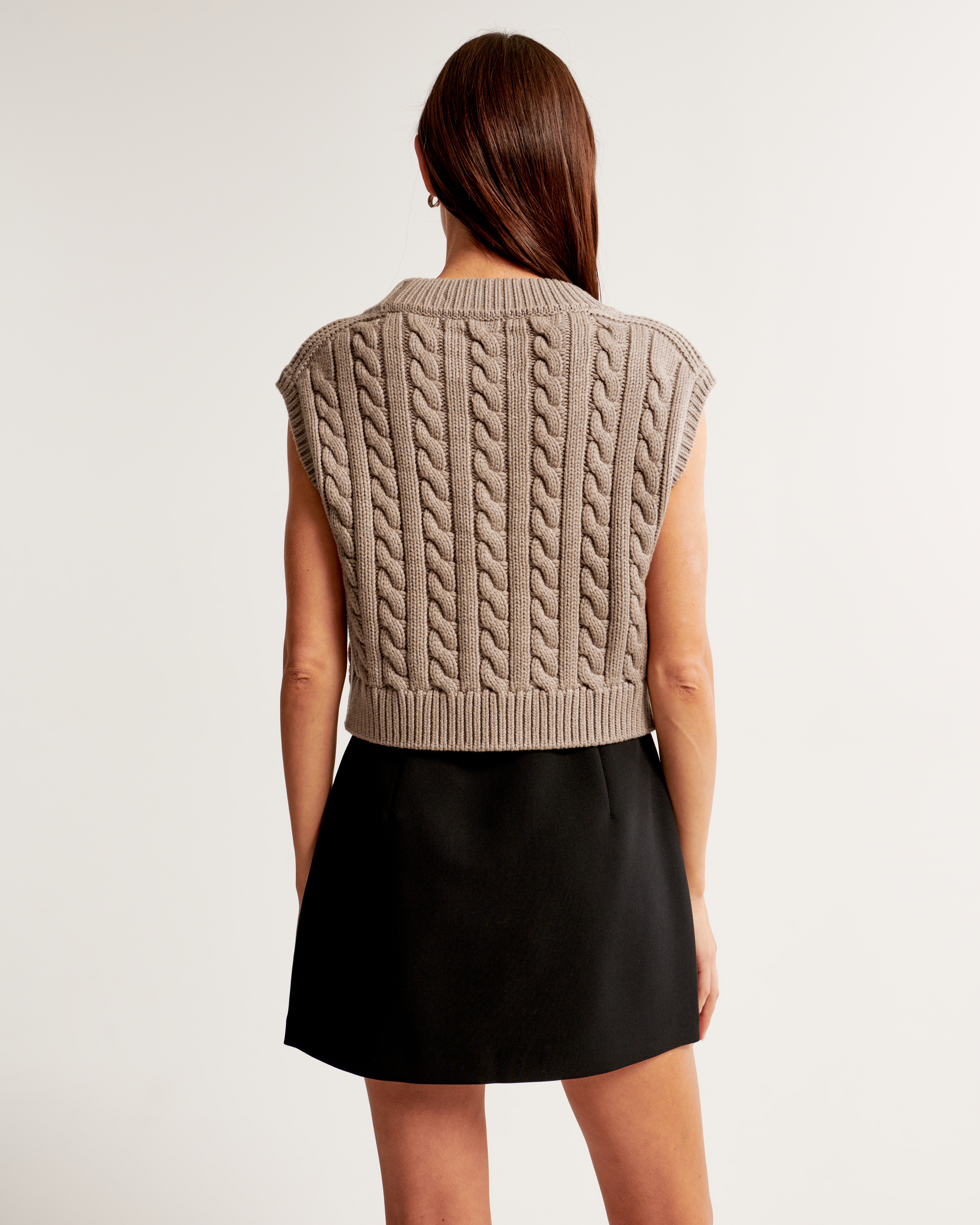 Women's Cable V-Neck Sweater Vest | Women's Clearance