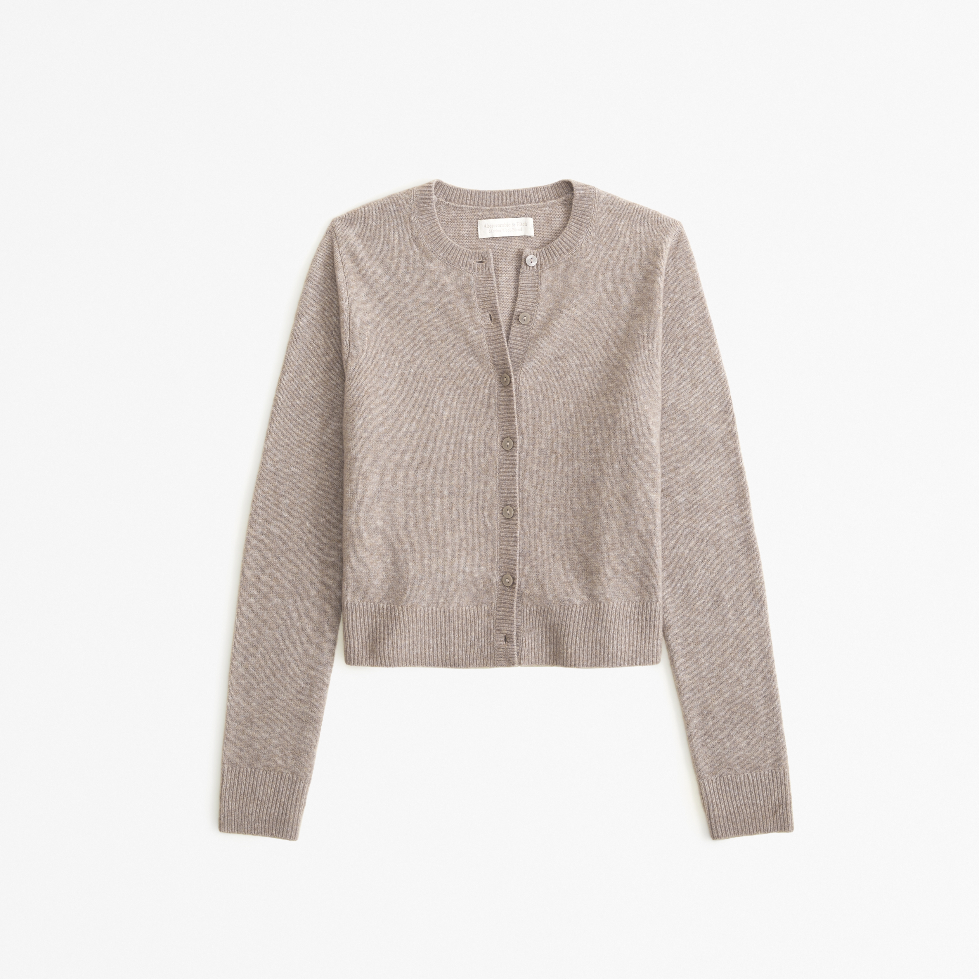 Women's Merino Wool-Blend Slim Crew Cardigan | Women's Tops