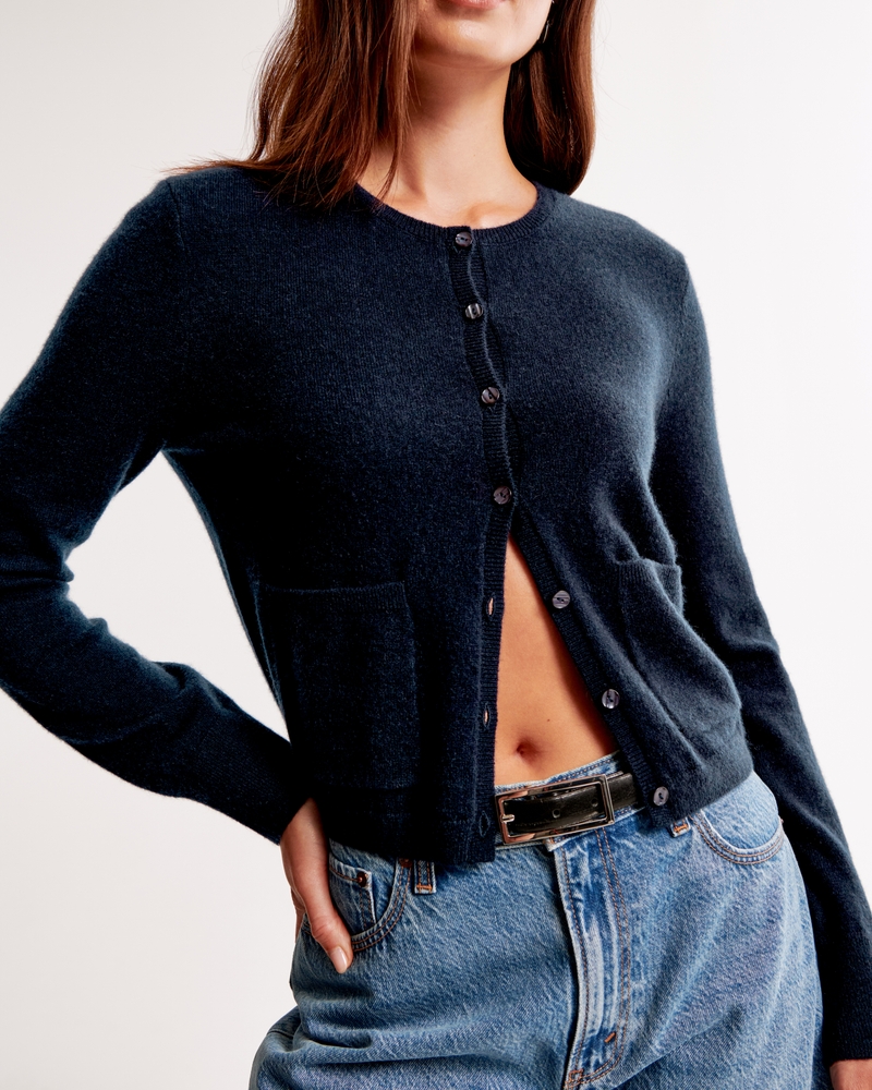 Cashmere Crew Cardigan