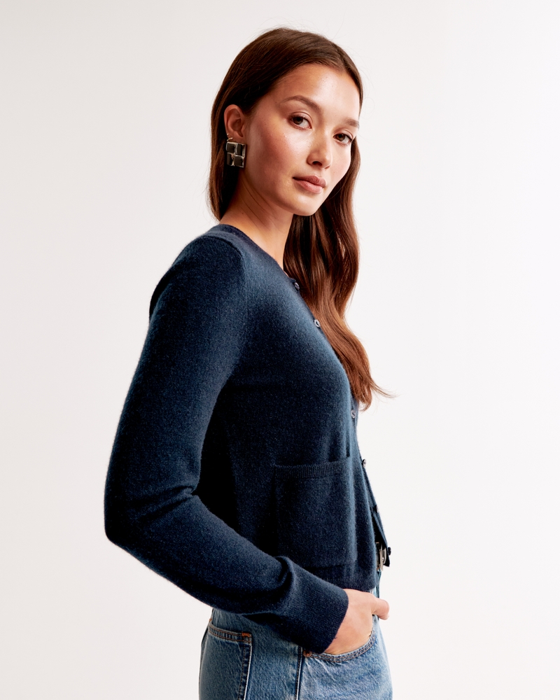 Cashmere Crew Cardigan