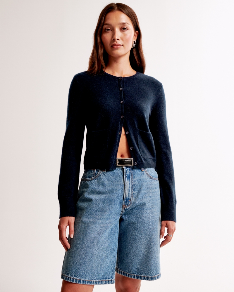 Cashmere Crew Cardigan