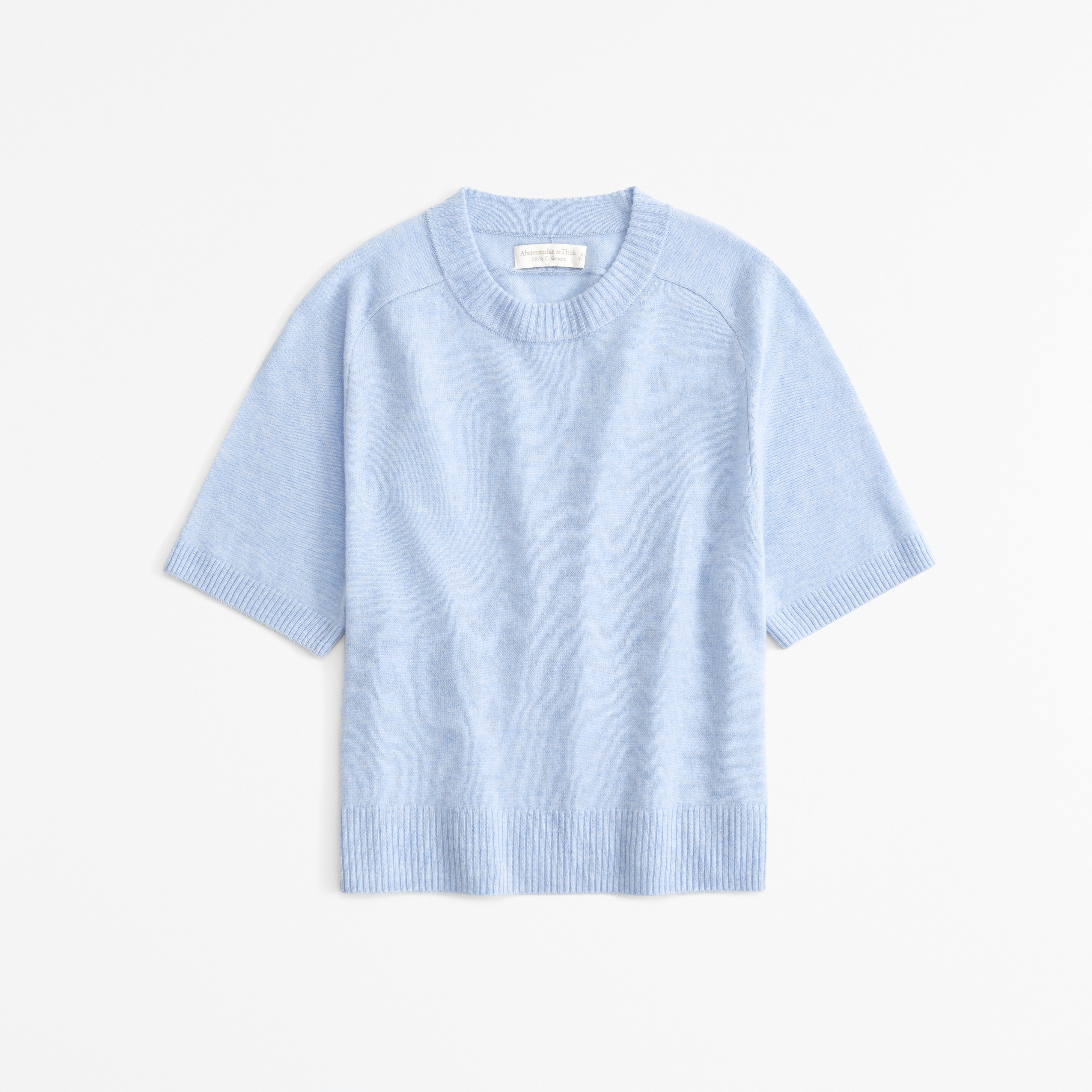 Abercrombie & Fitch Cashmere Crew Tee In Blue