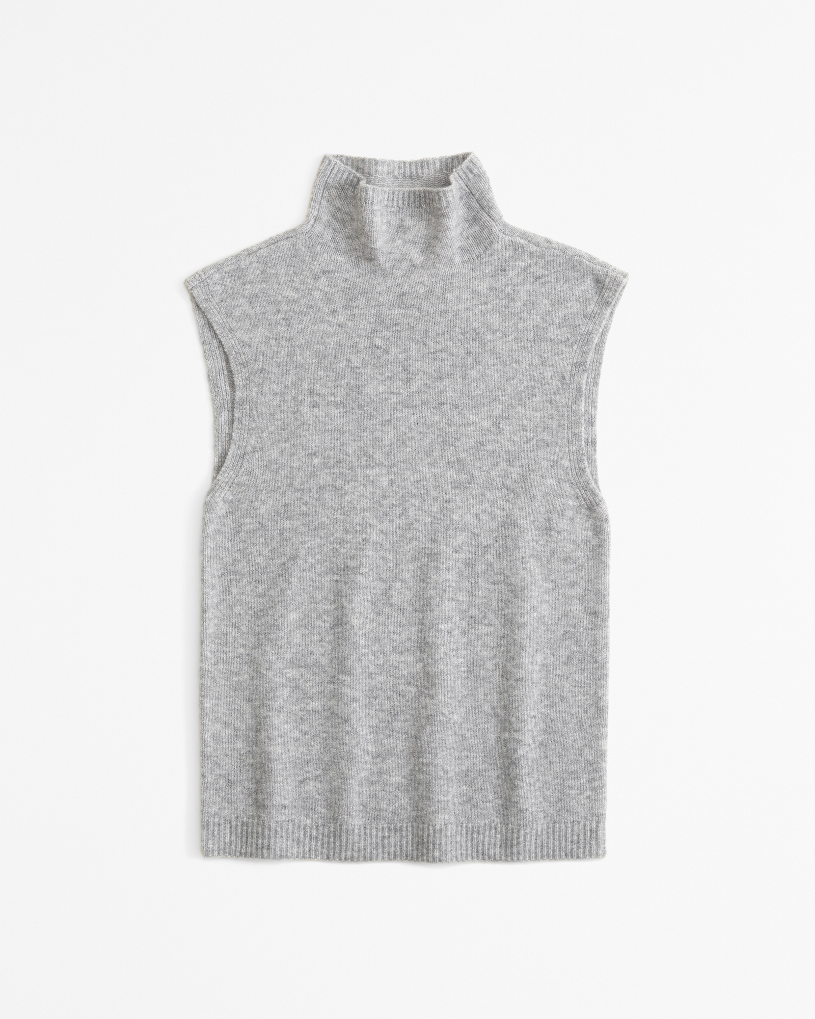 Merino Wool-Blend Mockneck Shell Top