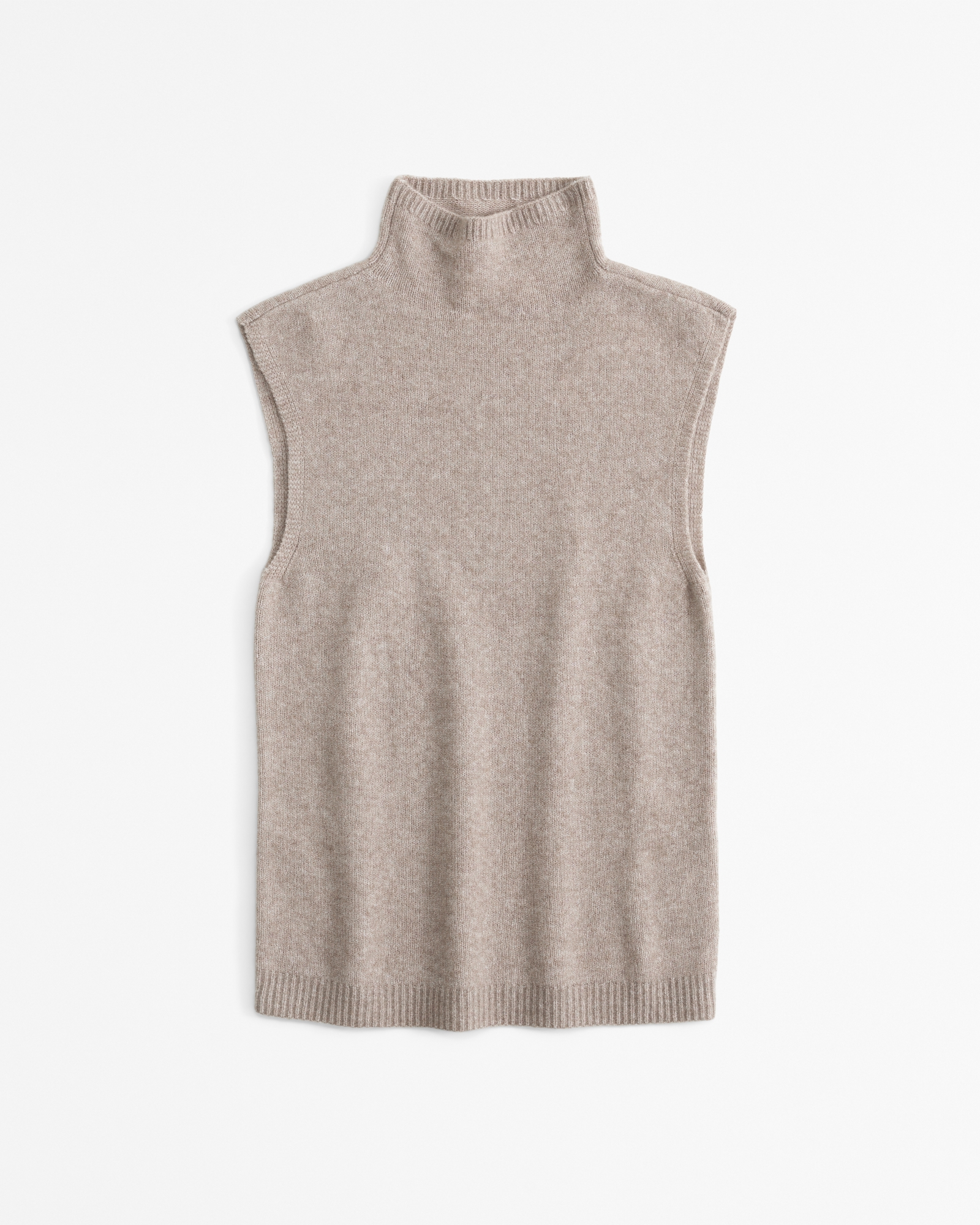 Merino Wool-Blend Mockneck Shell Top