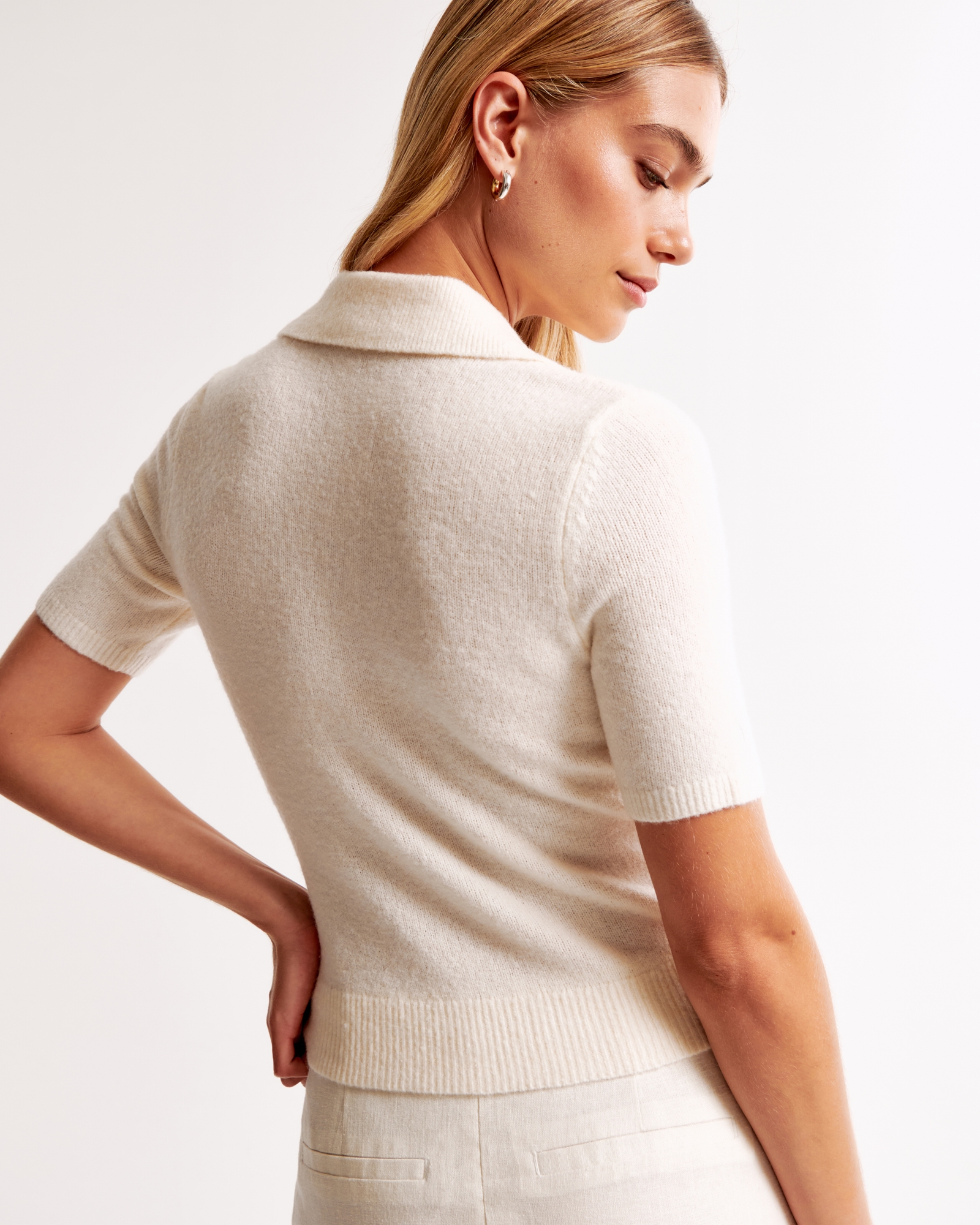 Notch-Neck Sweater Tee