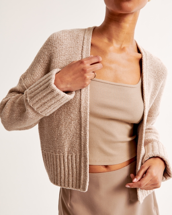 Non-Closure Cardigan, Brown